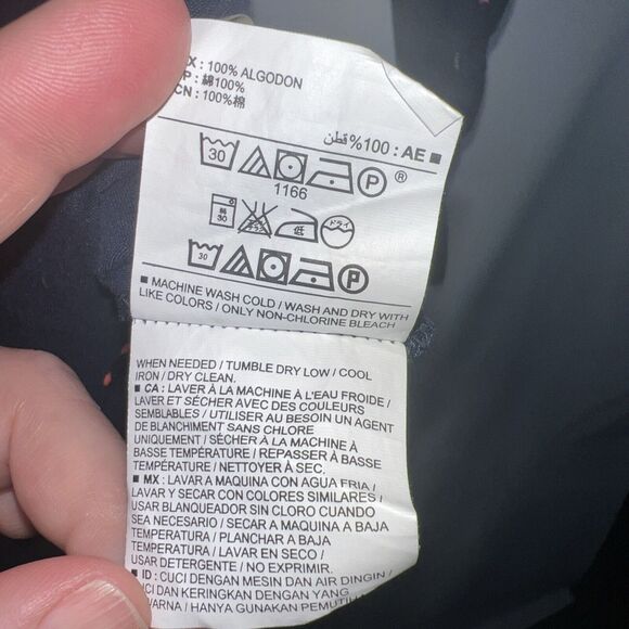 Old Navy Button Up Shirt Womens XS Blue Colorful Print Long Sleeve - Picture 6 of 11